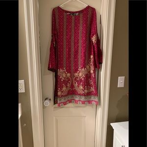 Nishat linen embroidered suit with silk duppta